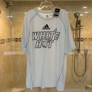 Adidas Miami Heat New with tags size L White shirt